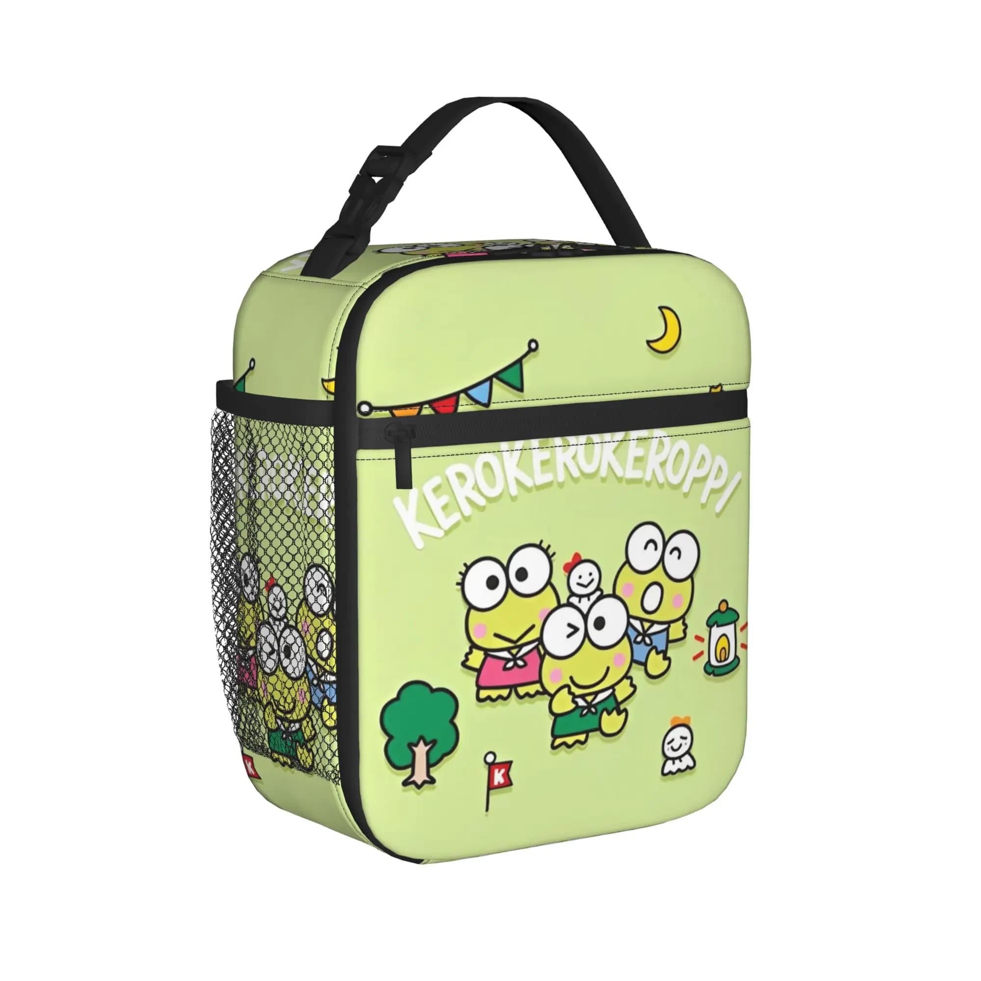 Borsa Termica per Pranzo con Motivo Keroppi, Impermeabile, a Quadretti, Contenitore per Alimenti, Borsa Frigo per Esterni
