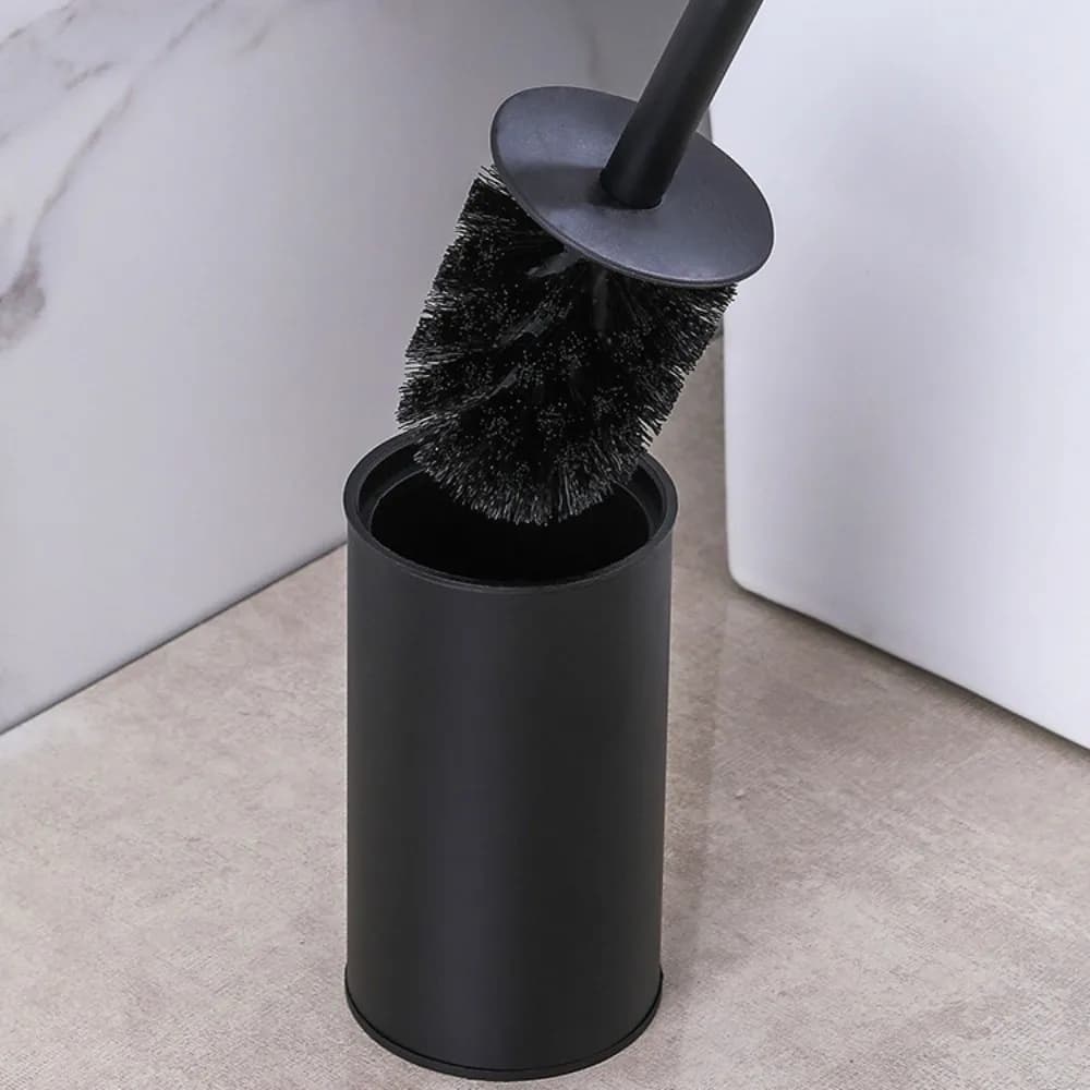 Set di spazzole per WC con copertura antispruzzo, cilindro interno rimovibile, spazzola per la pulizia del WC senza angoli morti, in acciaio inossidabile