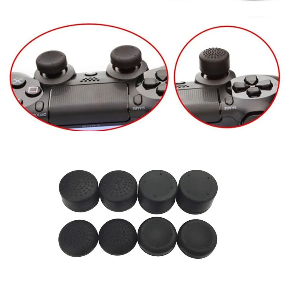 8 Pezzi Copri Joystick in Silicone Antiscivolo per Controller PS5 / PS4, Accessori per Videogiochi