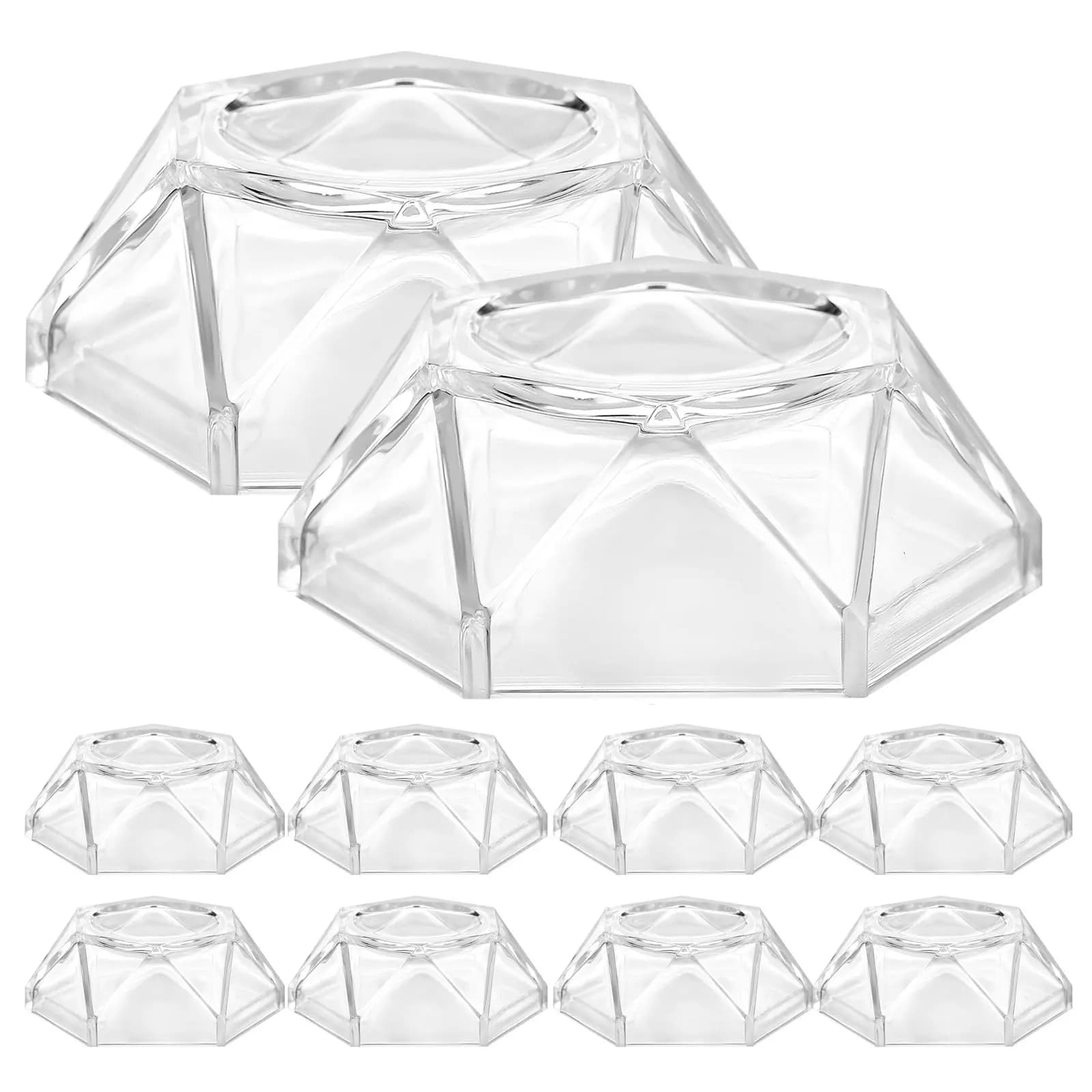 Set di 10 Supporti per Sfere di Cristallo, Piedistallo Decorativo Trasparente per Esposizione, Base per Rocce Naturali, Supporto per Sfere di Vetro e Cristallo
