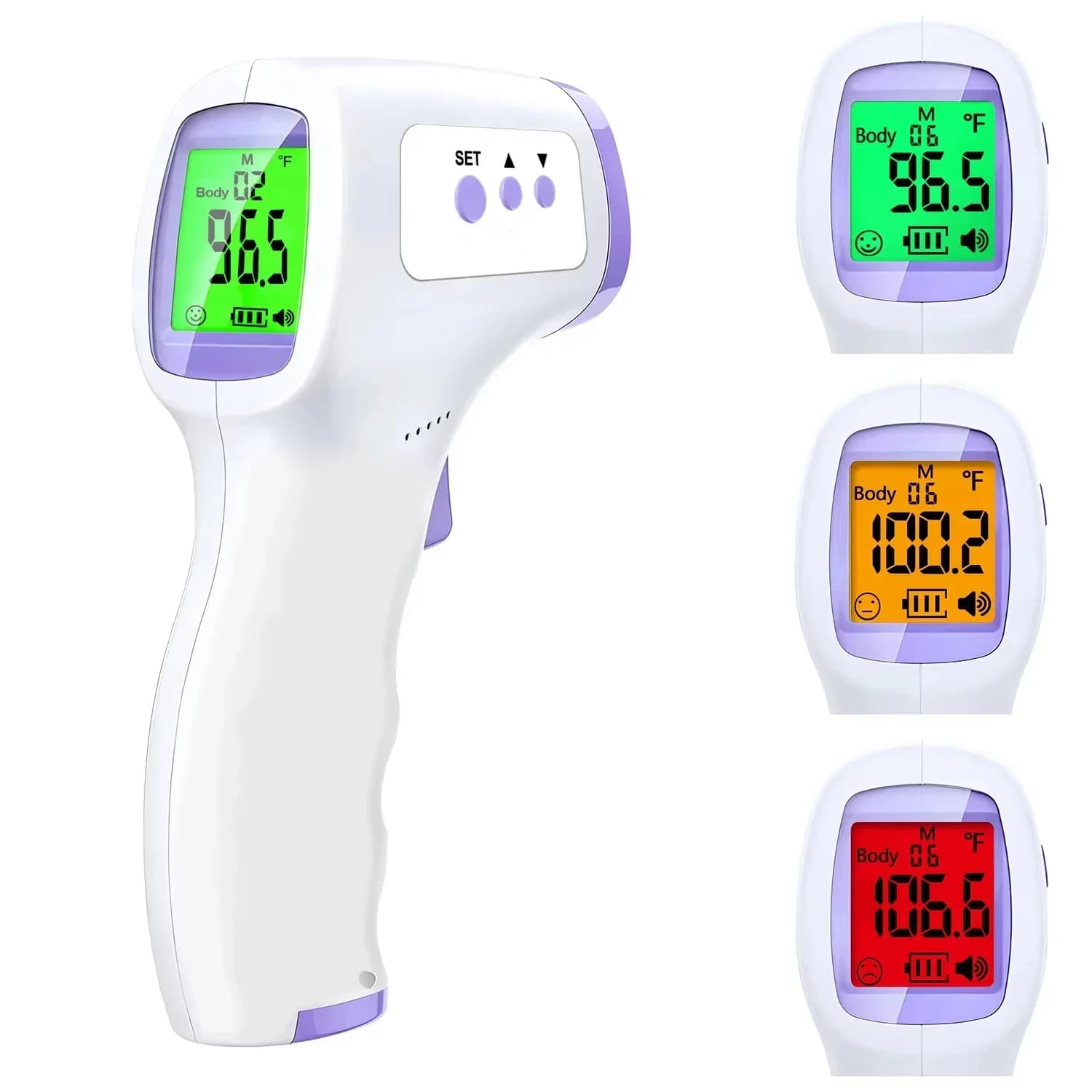 Dispositivo per la temperatura corporea Strumento per la misurazione della febbre per neonati Adulti Monitor per la febbre Termometro digitale medico A infrarossi senza contatto