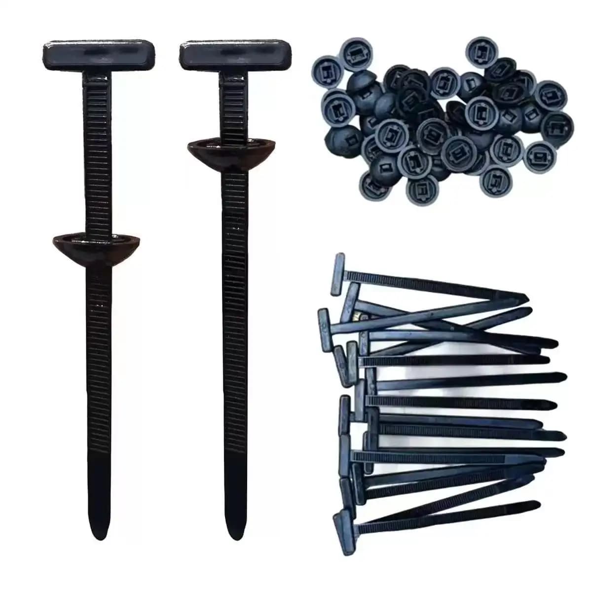 10/100 Pezzi Fascette in Nylon Resistenti con Chiusura a Perno per Attrezzature Elettriche, Fai-da-Te, Riparazione Auto, Gestione Cavi