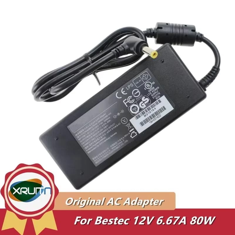 NA9002WBB-12V Genuine For Bestec 12V 6.67A AC Adapter Charger LCD Monitor Laptop Power Supply Original