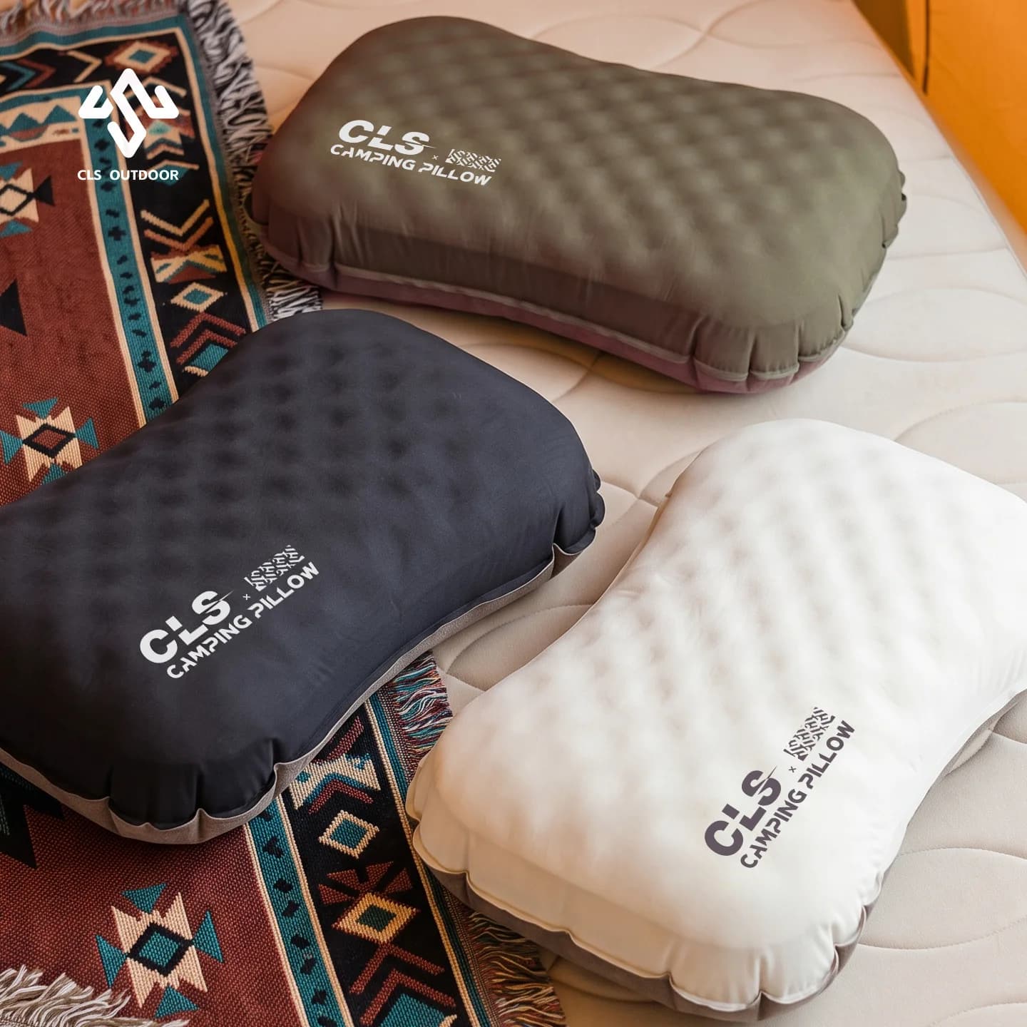 Automatic Inflatable Pillow Cold Silk Cool Neck Protection Portable Camping Pillow Car Office Waist Nap Travel Pillow