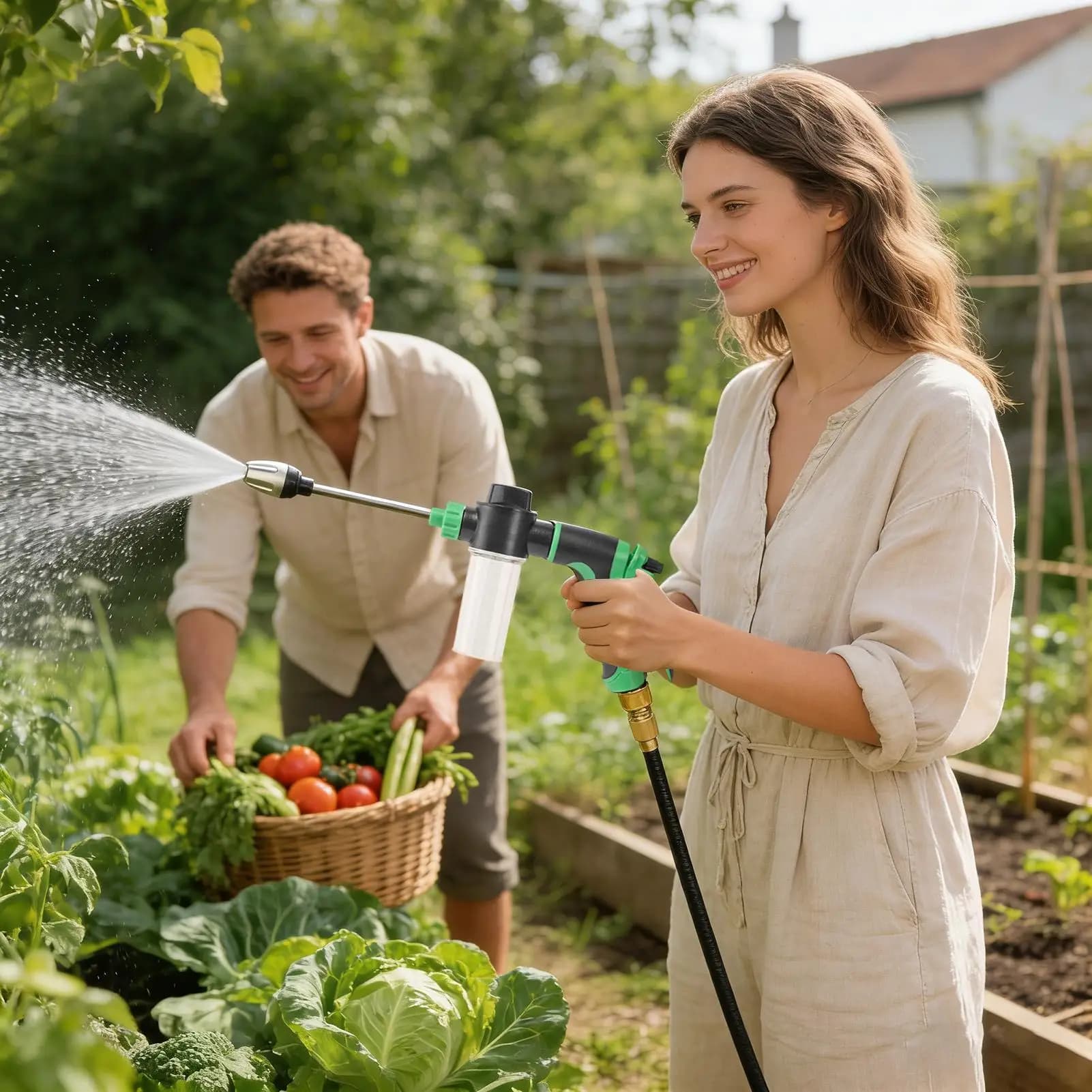High Pressure Garden Sprayer with Adjustable Ugello for Irrigation Meadow, Garden, Courtyard, Patio, Terrace, Car