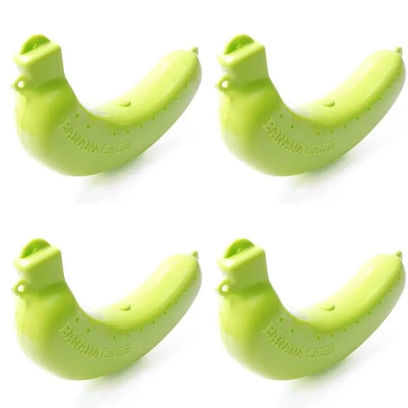 ABBY-4X Contenitore Protettivo per Banana, Scatola Porta Frutta, Custodia per Pranzo, Contenitore per Conservazione Banana, Utensili da Cucina in Plastica