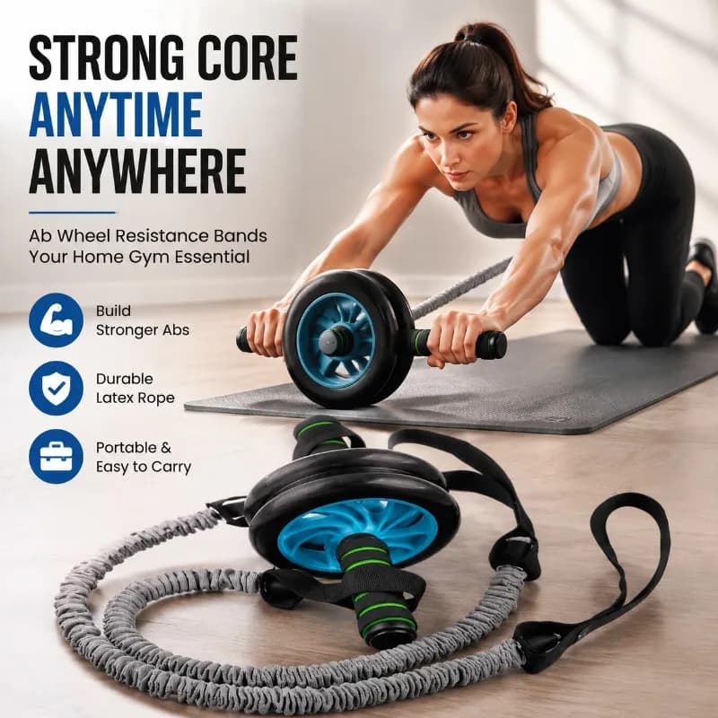 Break‑resistant Elastic Assist Pull‑rope Multi‑functional Resistance Band Workout Gadget Support Abdominal‑wheel Training