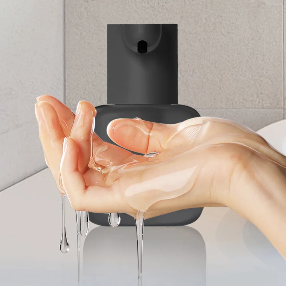 Dispenser Automatico di Sapone da 550ml, Impermeabile IPX5, con Sensore Automatico, per Disinfettante Mani e Sapone Liquido, per Cucina e Bagno