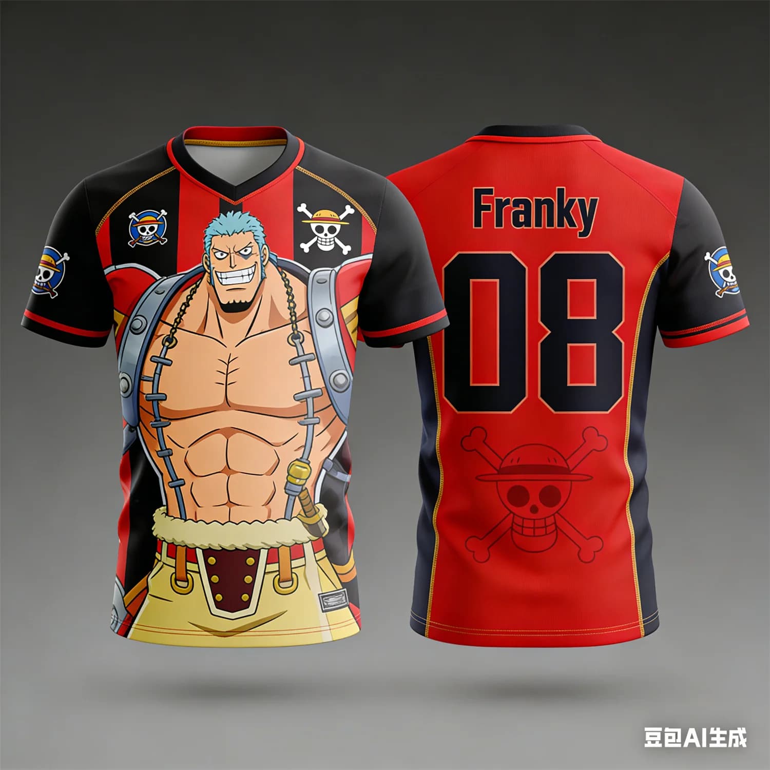 Fashionable Children's Anime T-shirt Children's Summer One Piece Short Sleeved Top