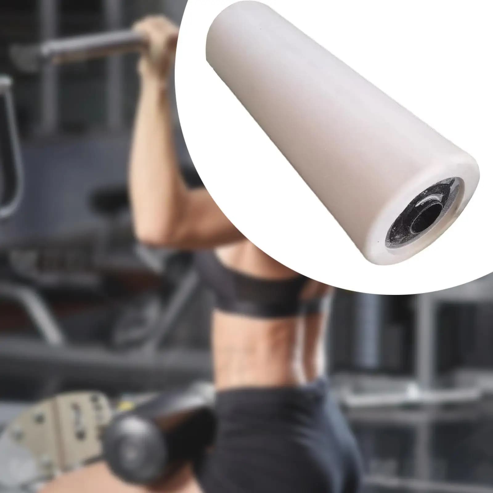 Foam Foot Pad Roller Lightweight Soft Foam Sleeve for Exercise Machines Ab Machine Home Gym Abdominal Trainer Workout Machine