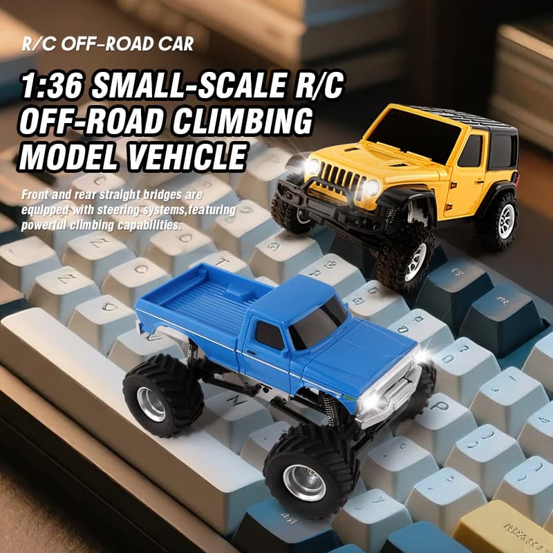 1/36 Full Scale RC Off Road Cars Toys Four Wheels 2.4G Remote Control Climbing Car Model Vehicle Toy with Kids Gift Lights