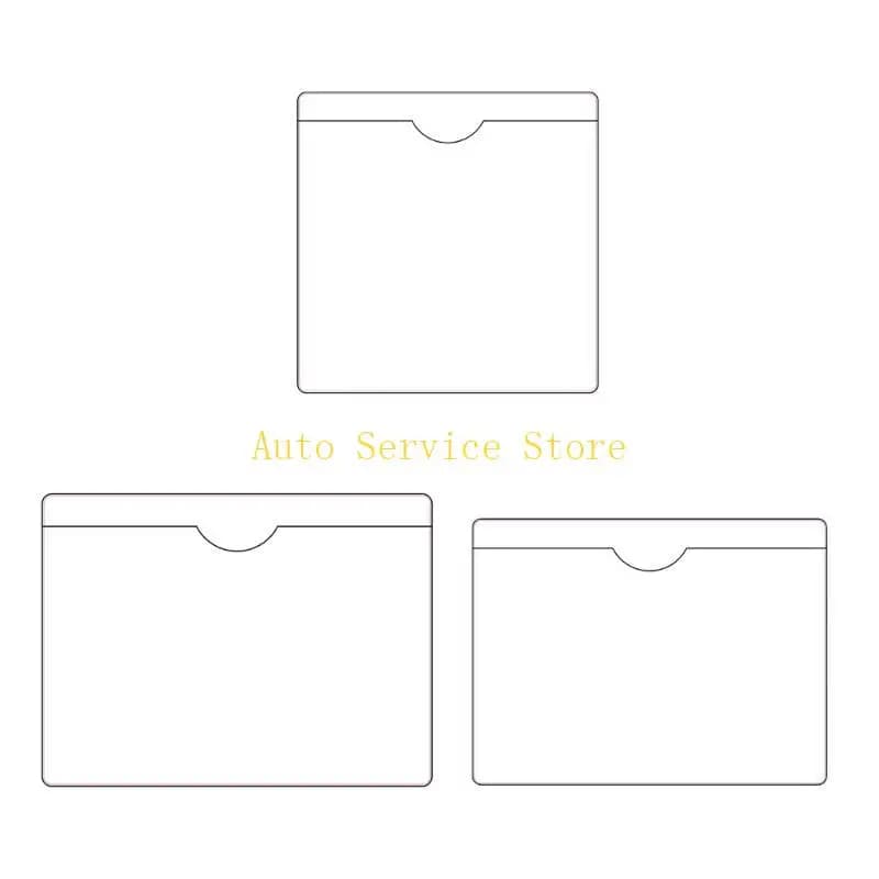 462A Confezione da 10 per auto, roulotte, parabrezza, quadrati, con retro trasparente, porta permessi parcheggio, badge,