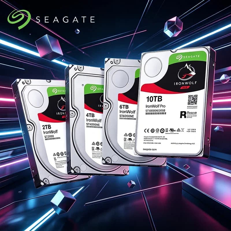 For Seagate IronWolf Pro 3.5" 2TB-16TB NAS RAID Storage Drive OEM Tray Rescue Recovery Service Included 7200RPM SATA Hard Drive
