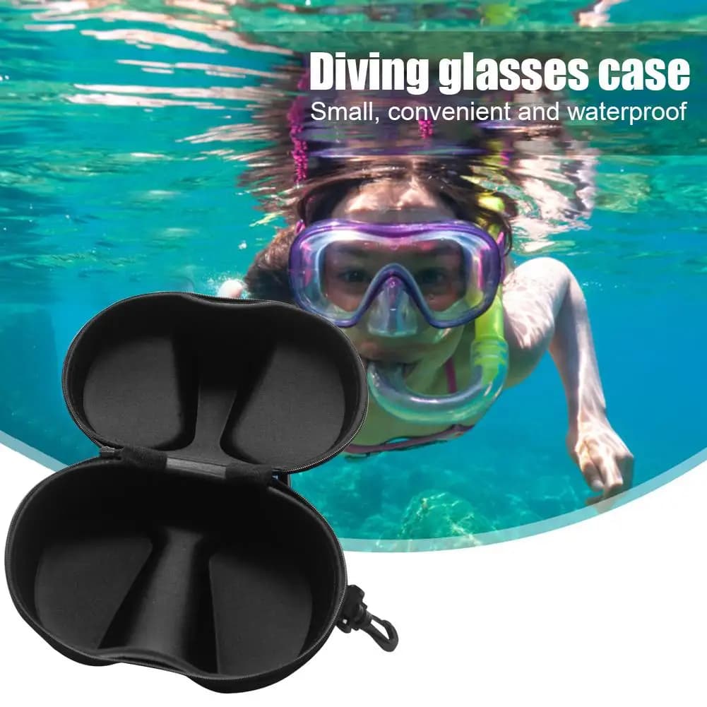 EVA Diving Mask Case, Naked and Diving Eyewear Portable Box with Buckle, Protective Container for Masks and Diving Glasses