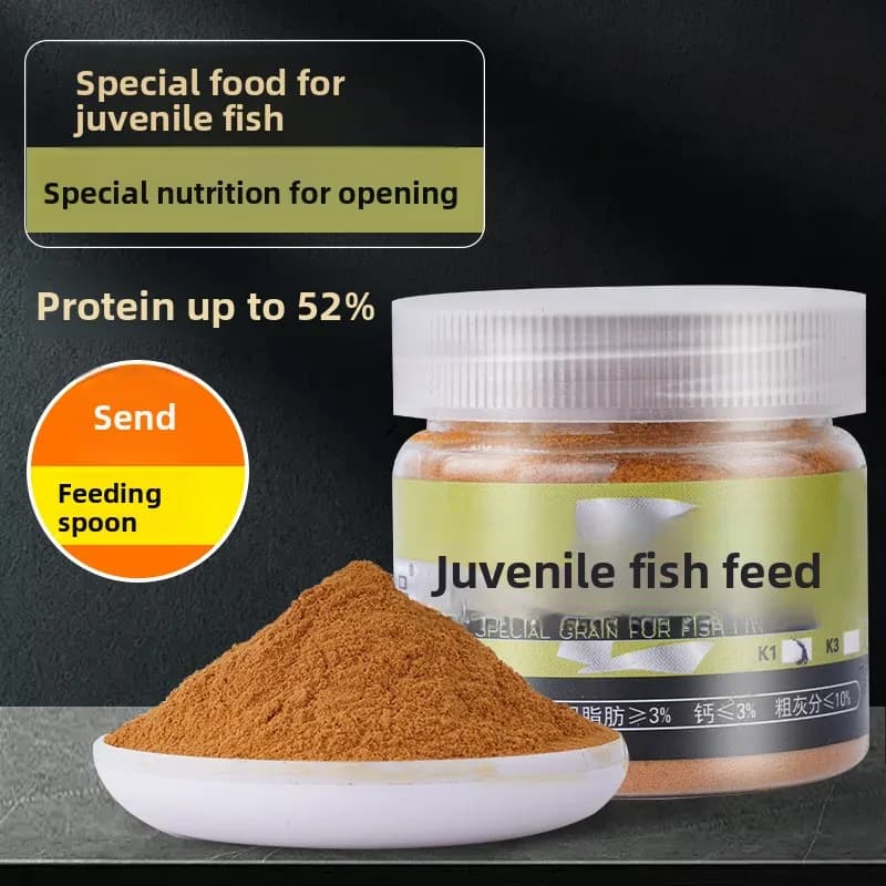 Zhipin Baby Fish Fry Food, polvere ad alto contenuto proteico e pieghe fini per Guppies, portabagagli e strati di arteemia, formula per principianti d'acqua trasparente