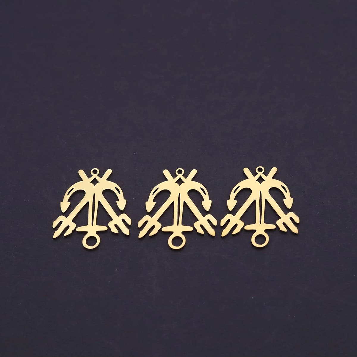 3pcs Boat Anchor Charms Stainless Steel Nautical Sea Pendant for DIY Jewelry Making Necklace Earrings Bracelet Accessories