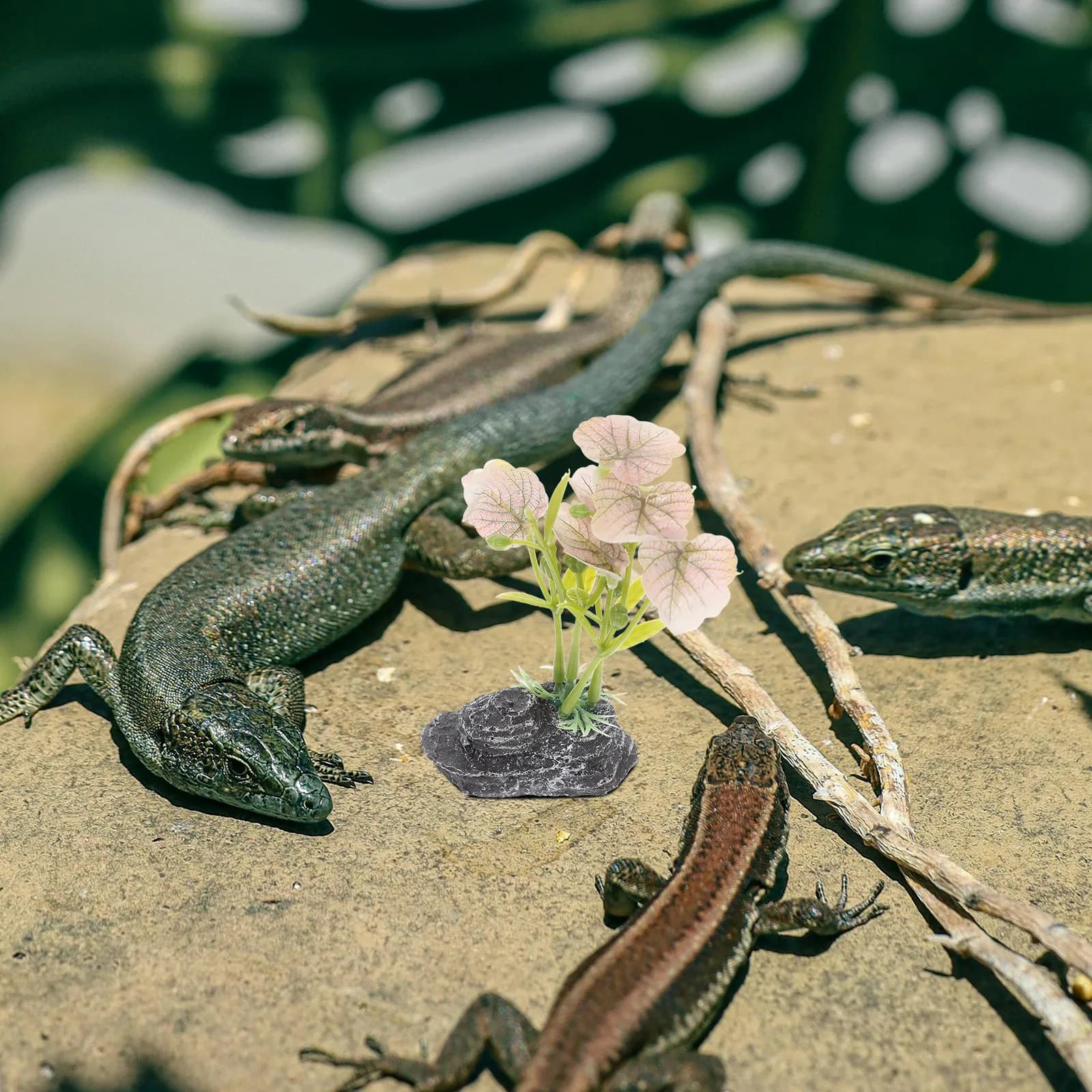Artificial Plants for Reptiles, Realistic Decorations for Lands, Barbuti Dragon Hide, Leopard Lizards, Chameleons, Snakes and Frogs
