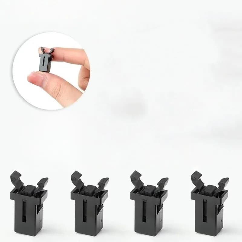 22 pcs Self-Locking Snap Fasteners Black Plastic Body, designed for Trash Can Lids, Press-Type Self-Locking
