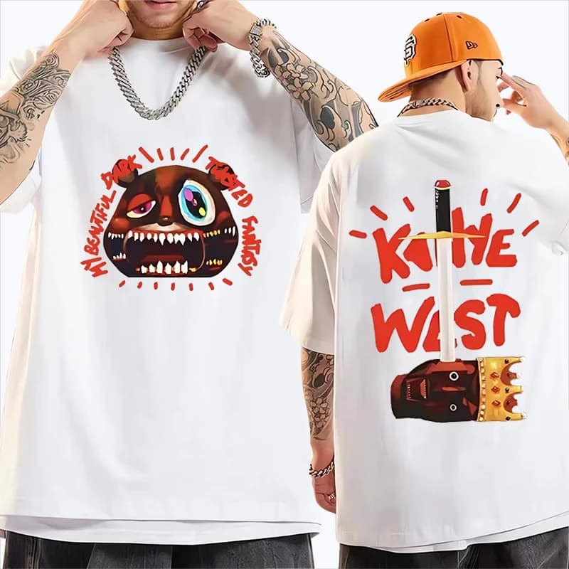 Limited Kanye West Graduation Bear Retro T Shirt Men Women Fashion High Quality Hip Hop vintage Cotton Short Sleeve Tee shirt