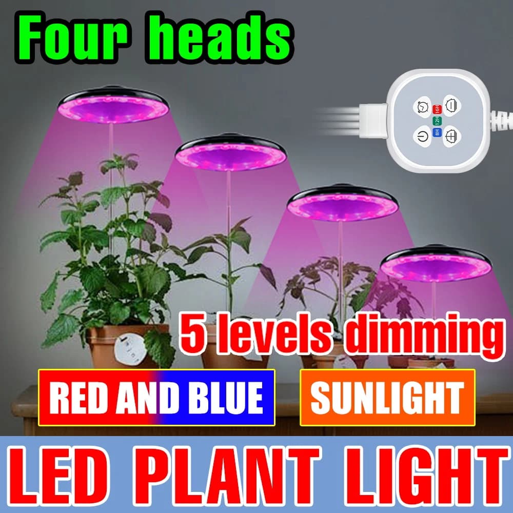 Lampada LED a Spettro Completo 5V per Coltivazione Idroponica, Illuminazione per Piante Succulente, Cactus e Fiori in Vaso