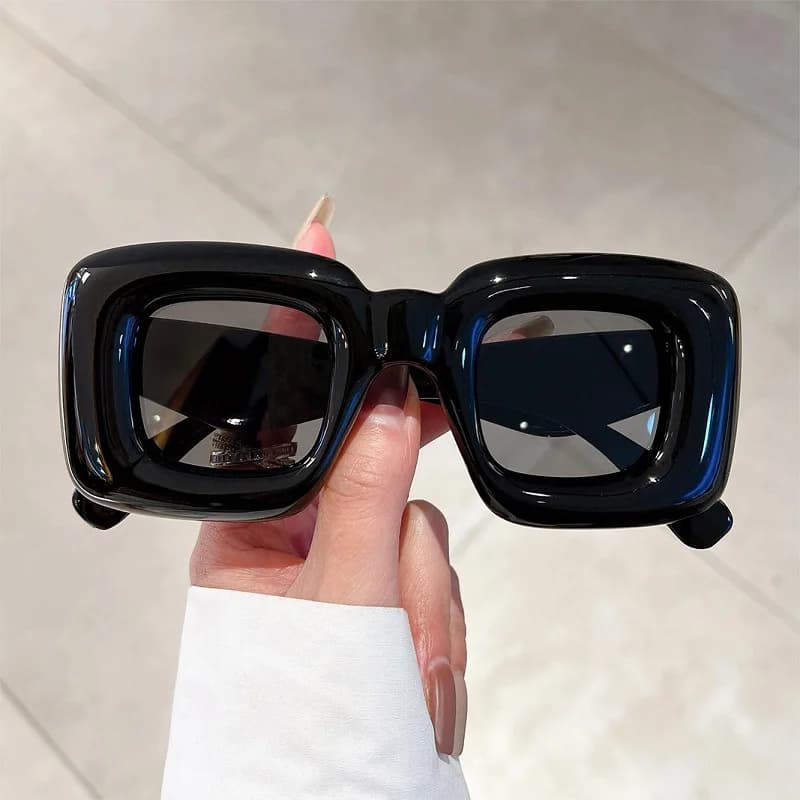 Nuovi Occhiali da Sole Quadrati da Donna, Divertenti Occhiali Rettangolari, Occhiali da Sole alla Moda per Foto Street Style, Protezione UV400