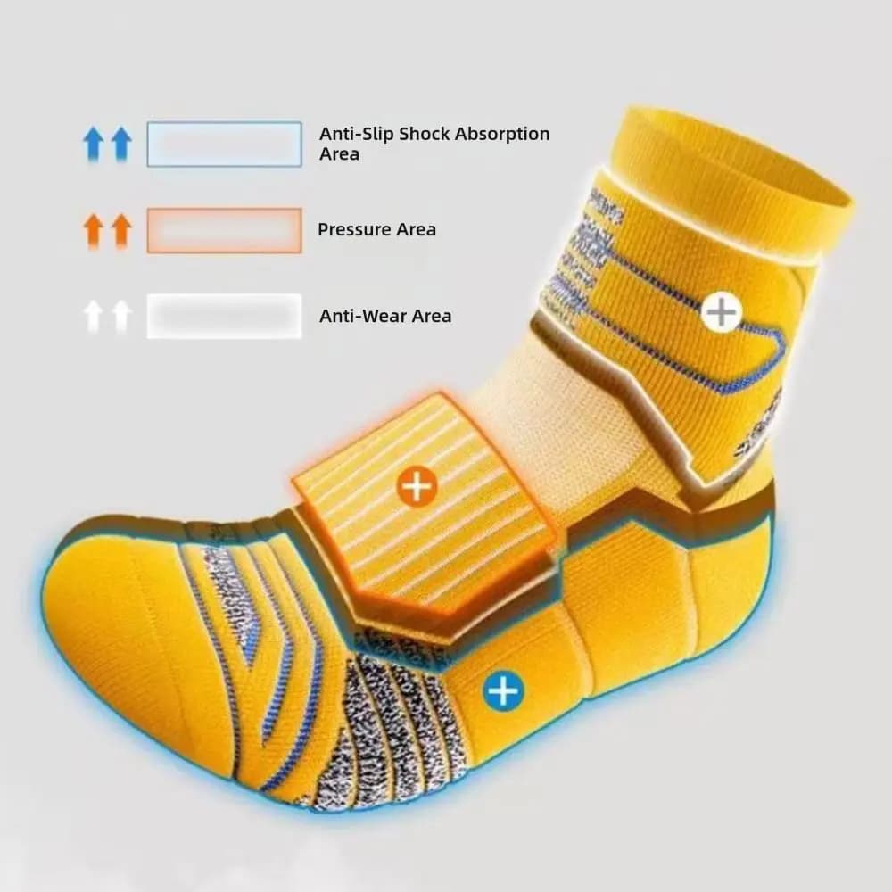 Multicolor Marathon Running Socks Thick Towel Bottom Odor Prevention Sports Socks Ventilate Wear-resistant Cycling Socks