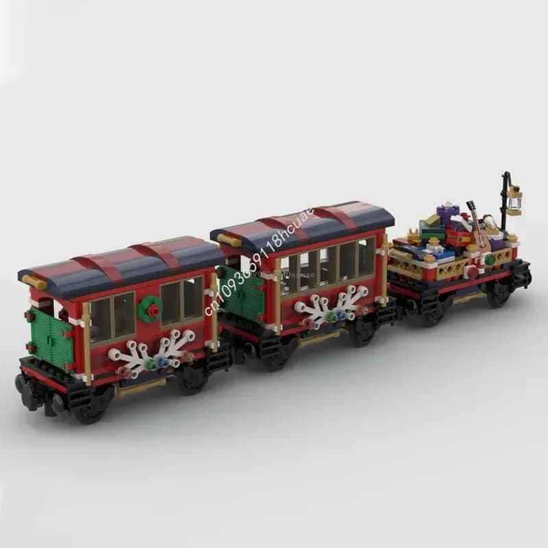 Nuovo Set di 563 Pezzi Aggiuntivi per Treno delle Vacanze Invernali 10254, Giocattoli Educativi Fai-da-Te per Bambini, Regali di Natale