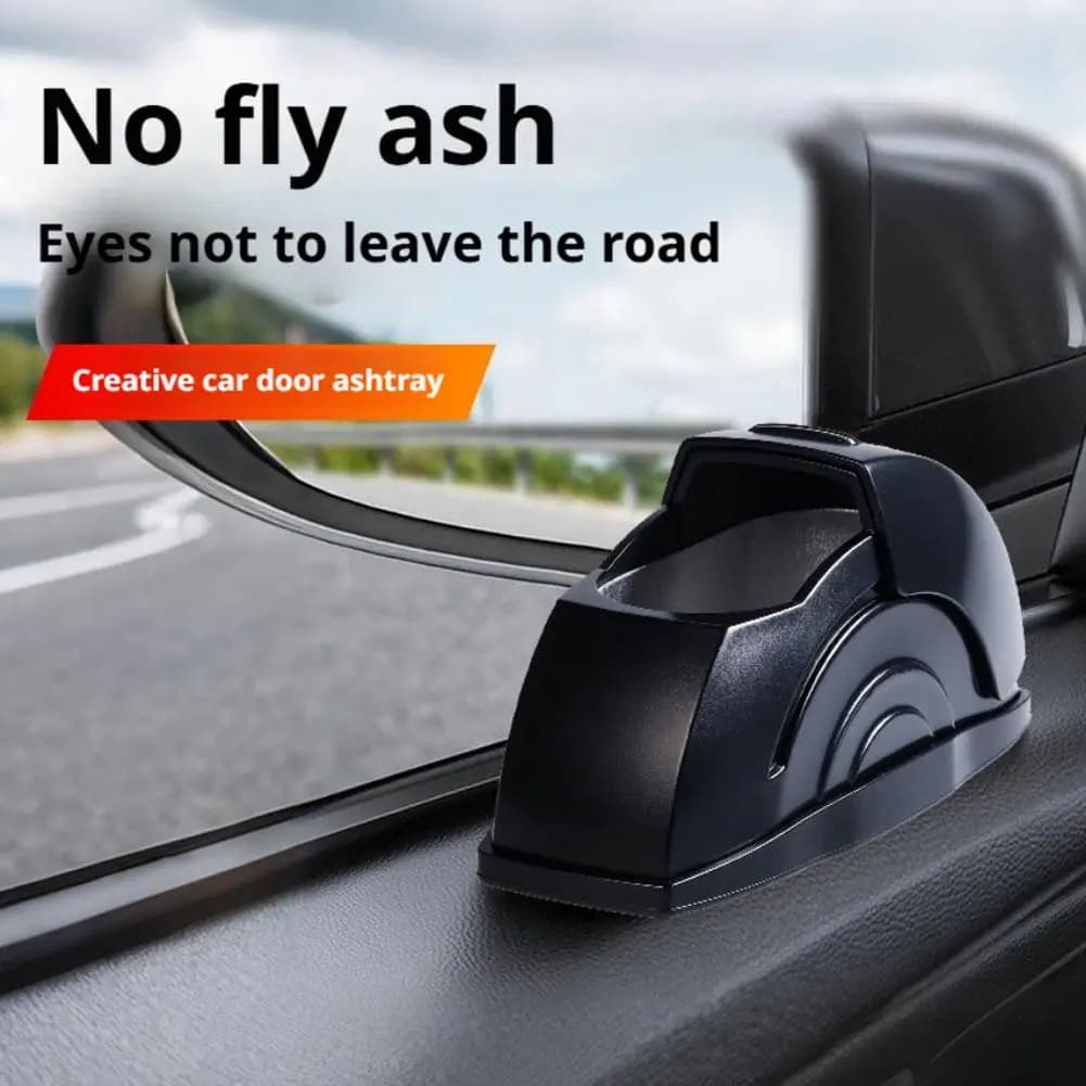 Car Ashtray Door Mounted Smokeless Ash Tray Portable Steel Stainless Can Accessory Bin Auto Garbage Windproof Truck Trash L A8V7