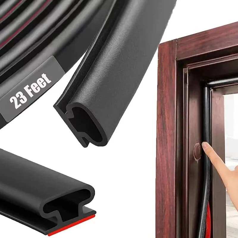 1pc Spelaphile Door Gasket, Sealing Strip for Doors & Windows, Self-adhesive Insonorizing Weather Strip For D-shaped Doors