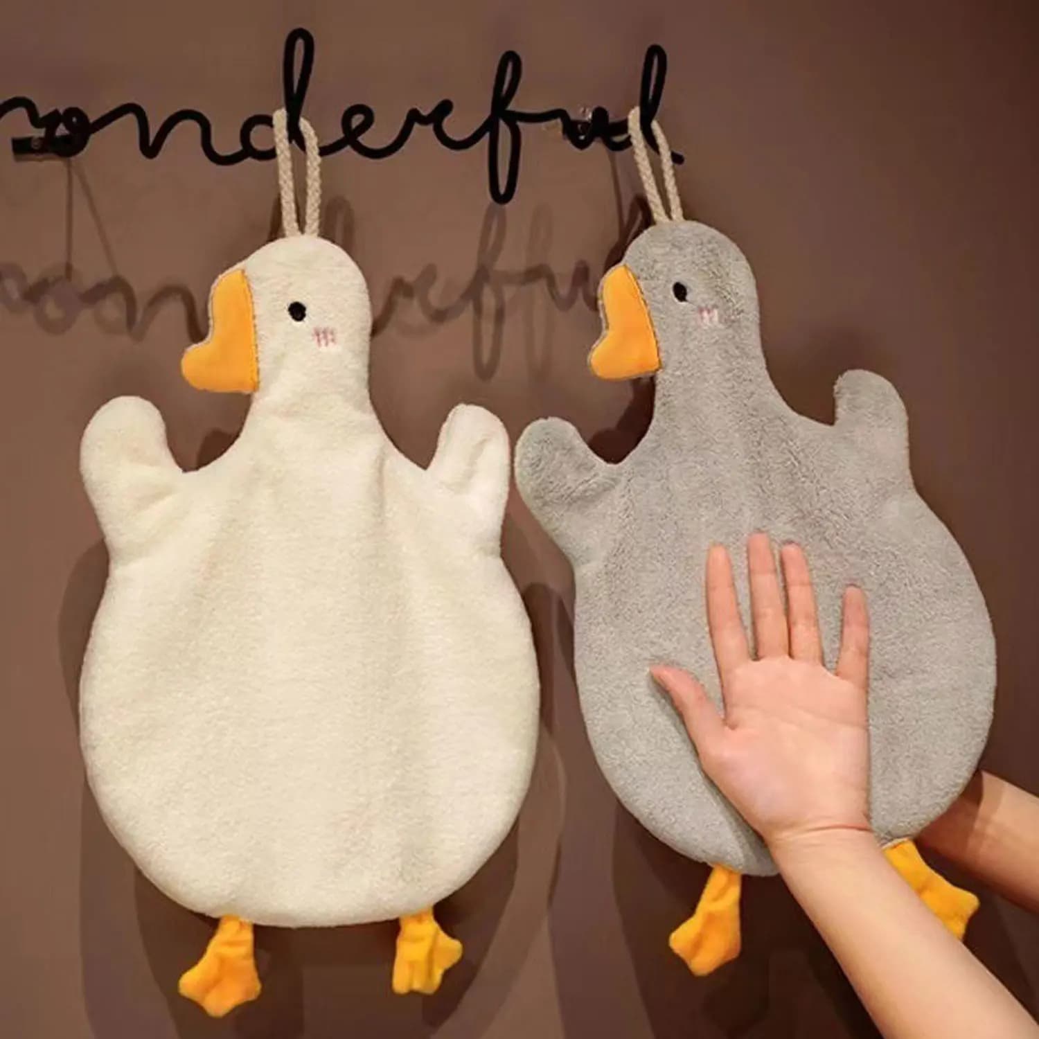 Set of 2 Oca Cartoon Shape Towels for Kitchen, Bathroom and Toilet, Suitable Type with Super Water Absorption and Rapid Drying