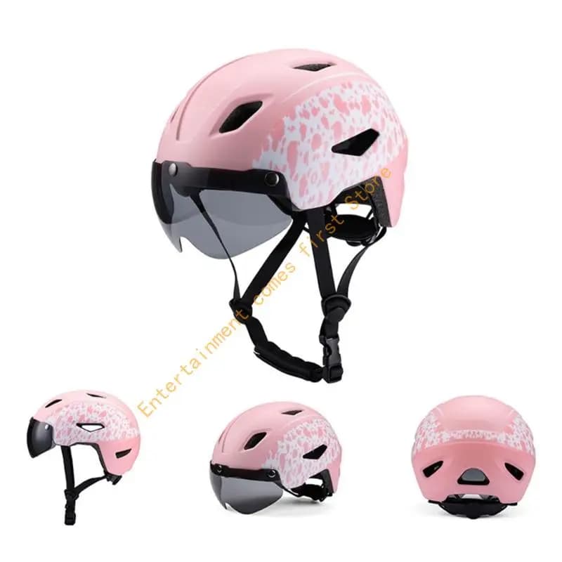 Kids Bike Helmet with Bill for Cycling and Skating, Shell, Rear Size Adjuster and Open Shell Layout 55KD