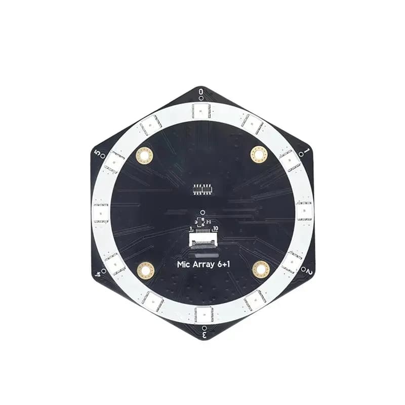 AED6-6+1 Mic Array Sound Source Localization Beamforming USB Driver-Free Sound Card Microphone Array
