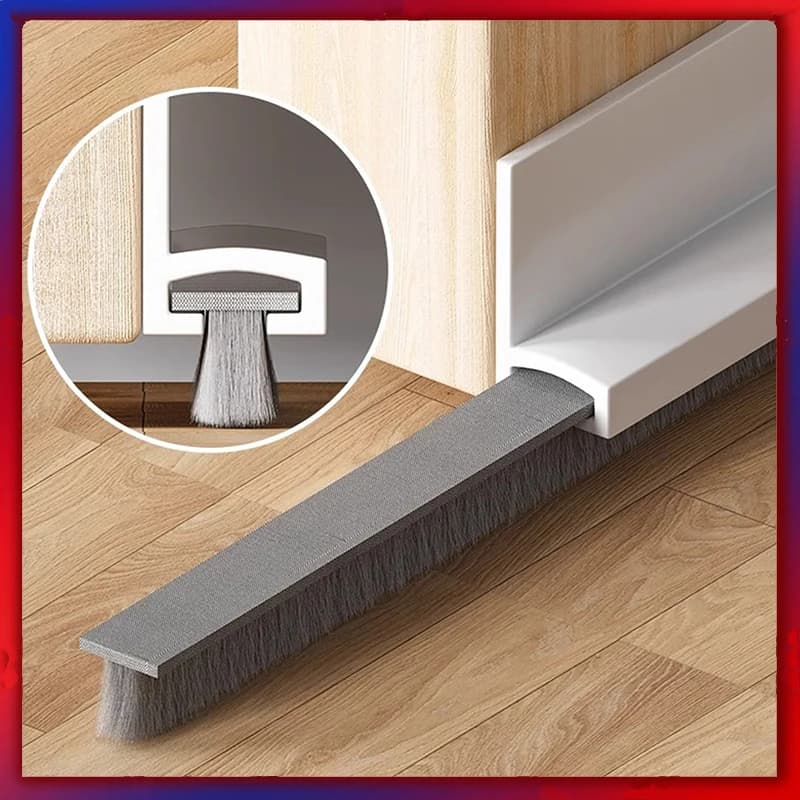 La guarnizione della porta ferma il tiro con la spazzola riduce il rumore La porta in gomma Sweep Breeze Blocker Strisce di tenuta a prova di insetti e antipolvere