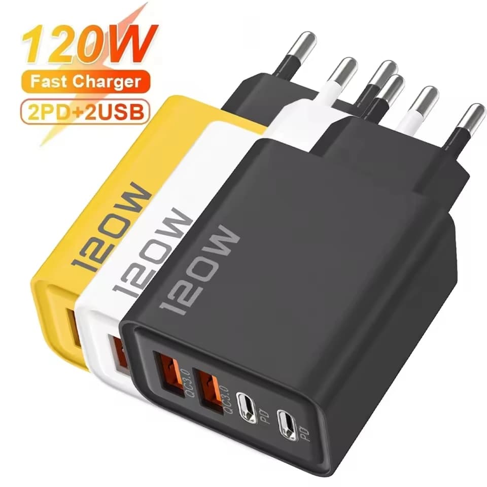 Quick Charging 120W Quick Charging 3.0 USB Type C PD Wall Adapter for iPhone 16 17 USB Charger C Samsung S24 Xiaomi