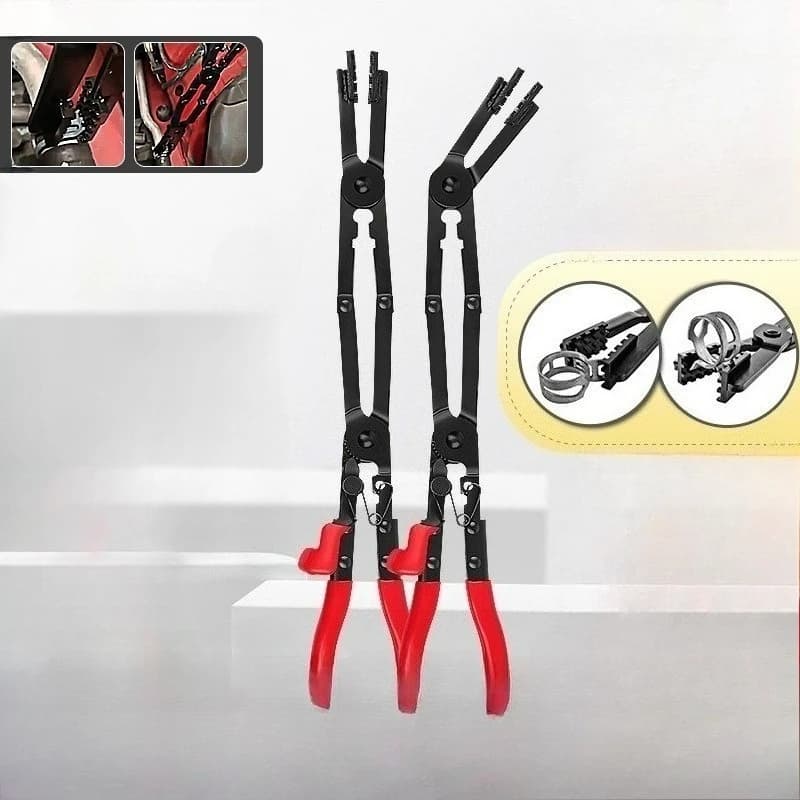 Pinza Regolabile per Tubi Flessibili Auto, Set di Pinze per Fascette Tubi Carburante, Olio, Acqua, Strumenti per Riparazione Auto