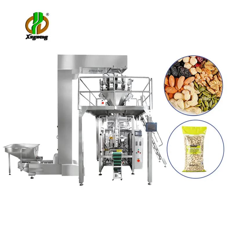 Macchina per il Confezionamento e il Riempimento di Sacchetti Stand-up per Snack di Frutta Secca e Noci da 100g, 200g, 300g, 500g, 1kg
