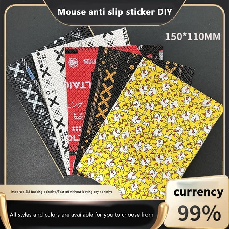 Adesivo Antiscivolo per Mouse 15*11cm, Stile Universale per Gaming Wireless, Nastro Grip Resistente al Sudore per PC Desktop e Laptop