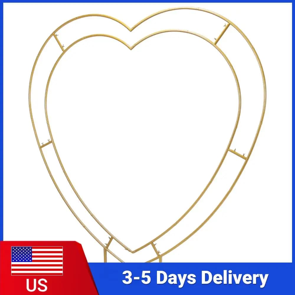 Supporto per Palloncini a Forma di Cuore 6.7FT, Arco Floreale Riutilizzabile per Cerimonie, San Valentino, Decorazioni per Feste di Compleanno