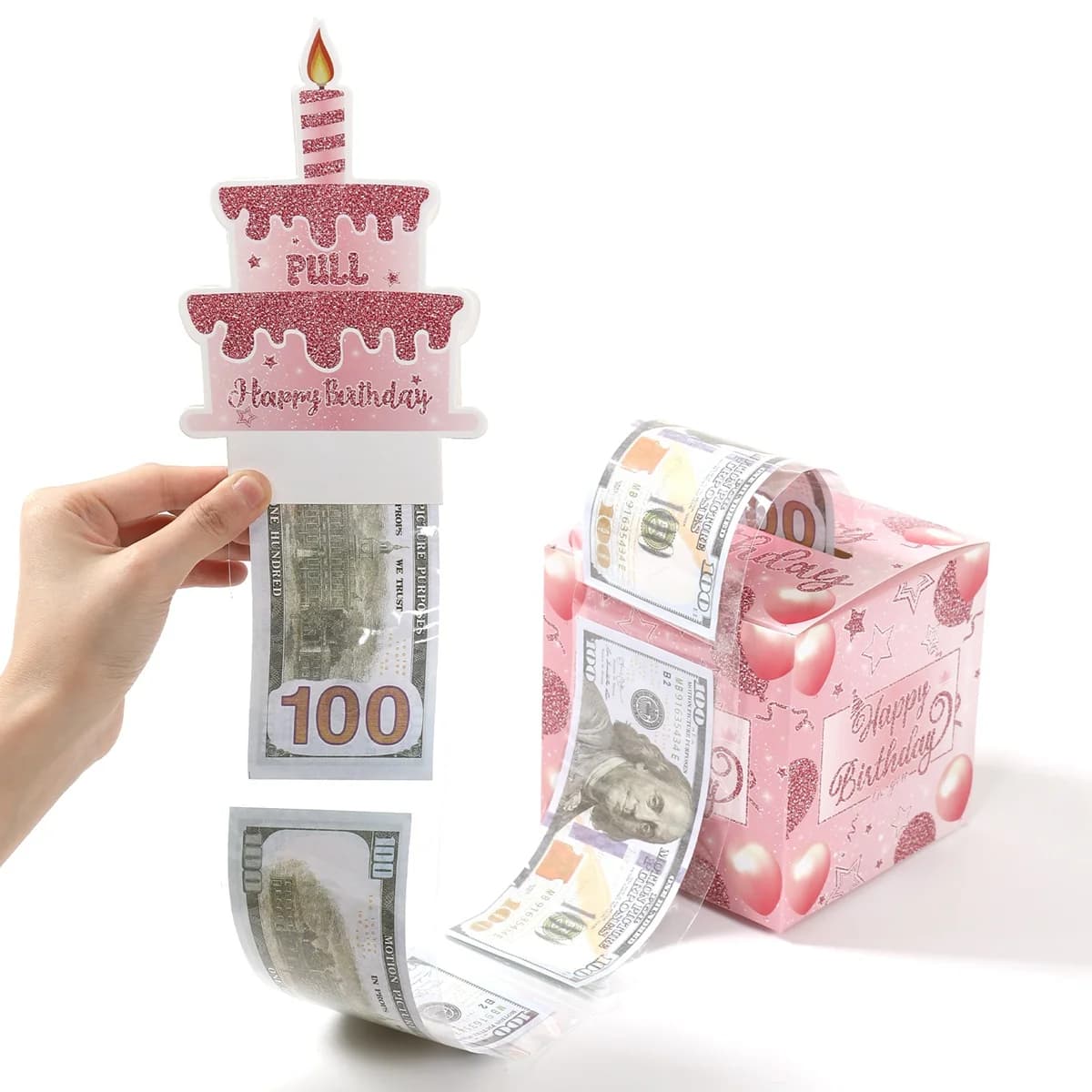 Birthday Money Box for Cash Gift Surprise Money Gift Boxes for Kids Adults with Pull Out Happy Birthday Day Card Birthday Gifts