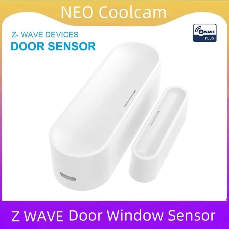NEO Coolcam Z-Wave Plus Sensore per porte e finestre con umidità della temperatura Serie 700 Z Wave Carica USB Funziona a batteria 868,4 MHZ