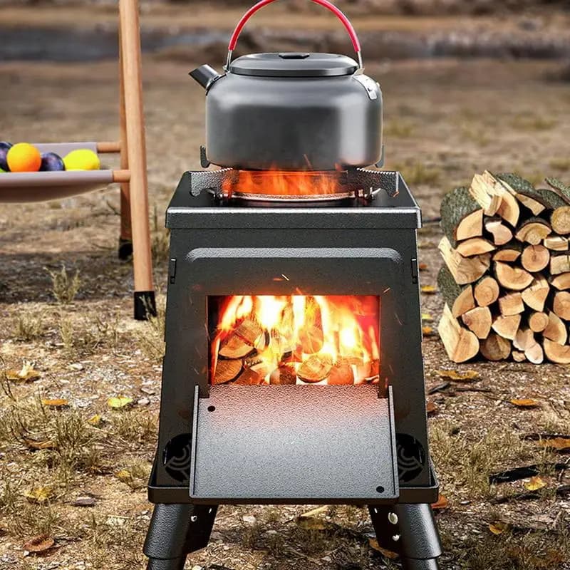 Camping wood stove Folding camping stove Wood stove Portable wood stove camping Gadget for barbecue Hot water