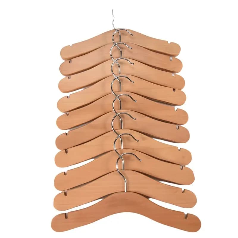 AT84-Appendiabiti in legno per bambini, appendiabiti per bambini, design con spalle sagomate per vestiti per bambini, appendiabiti decorativi, confezione da 10