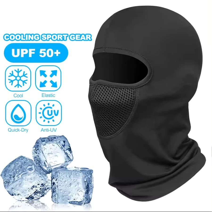 Balaclava traspirante per moto, maschera termica antivento, multiuso come cappello, sciarpa e protezione dal vento per motociclisti