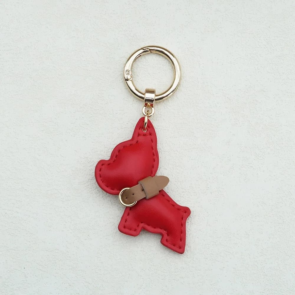 Portachiavi Bulldog francese multicolore Animale Cane Cartone animato PU Appendiabiti per cani in pelle Cucciolo carino Moda Bulldog Borsa Ciondolo Borsa Ornamento