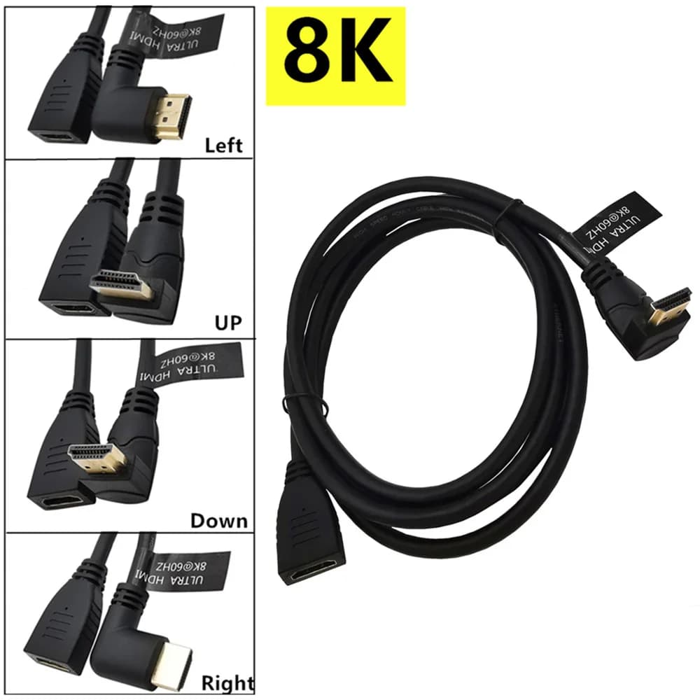 8K60 4K120 144Hz High Speed HDMI Extender Cord Male to Female Adapter Connector cable 8K HDMI-compatible Extension Cable