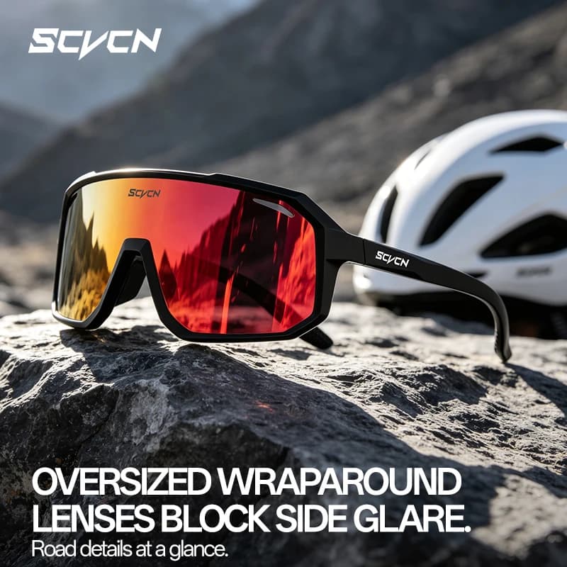 SCVCN Photochromic Cycling Sunglasses MTB Glasses Road Bike UV400 Goggles Men Women Outdoor Bicycle Sports New Windproof Eyewear