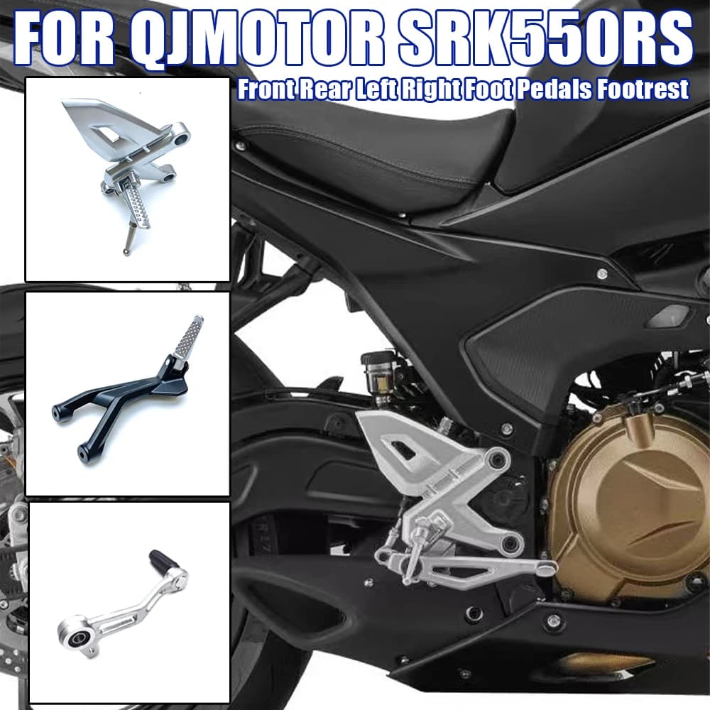 Pedali Anteriori e Posteriori Sinistro e Destro per Moto, Poggiapiedi, Leva del Cambio e Pedale del Freno per QJMOTOR SRK550RS SRK550 RS SRK RKS 550RS