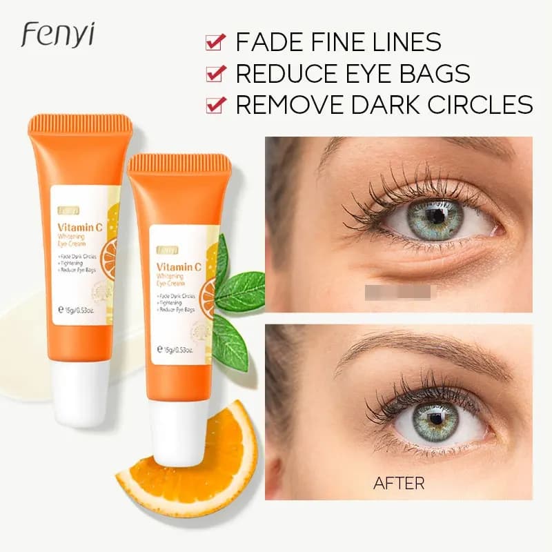 1 Pz VitaminaC Anti Circle Dark Cream For Eyes Bags Whitening Scratch Cream Removal of Rugs Serum Eyes Raxing Beauty Skin Care