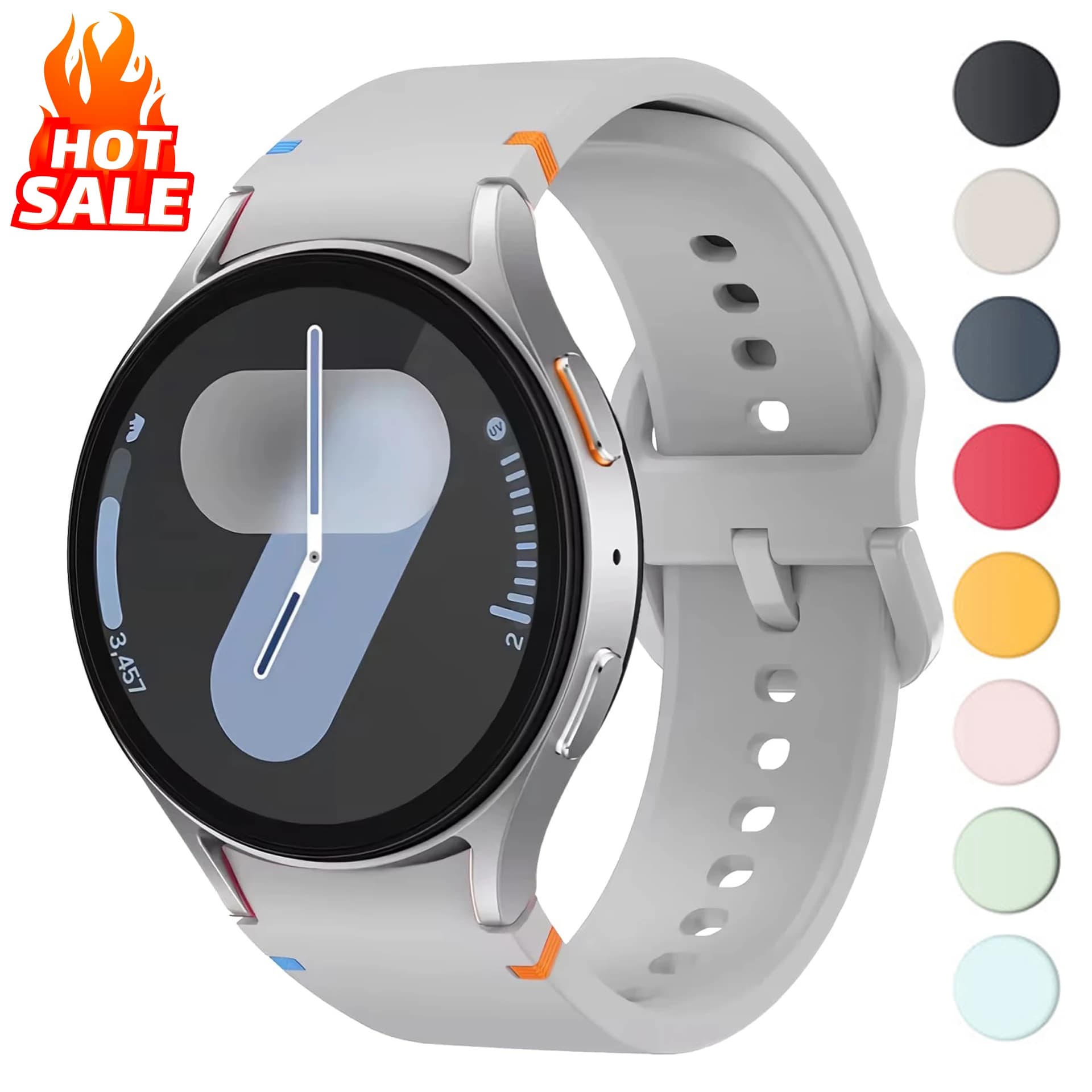 Cinturino in silicone per Samsung Galaxy Watch 7 6 5 4 44mm 40mm/FE/5 pro 45mm No Gap Bracciale Galaxy Watch6 cinturino classico 47mm 43mm