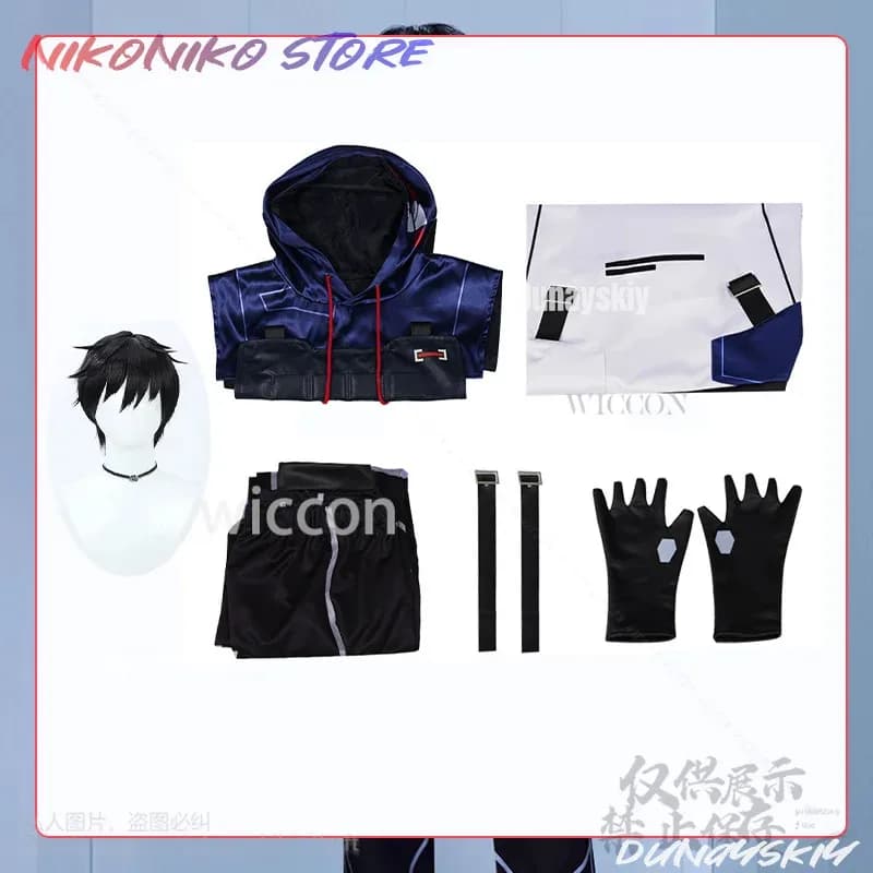 2020 ISO Gioco Cosplay Valorant Anime Costume Punk Bello Giacca Cappotto Felpe Pantaloni Parrucche Nere Cutecore Puntelli Halloween Cosplay